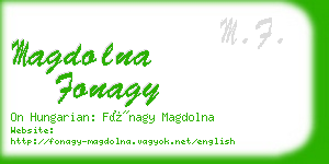 magdolna fonagy business card